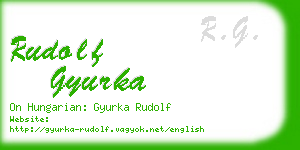 rudolf gyurka business card